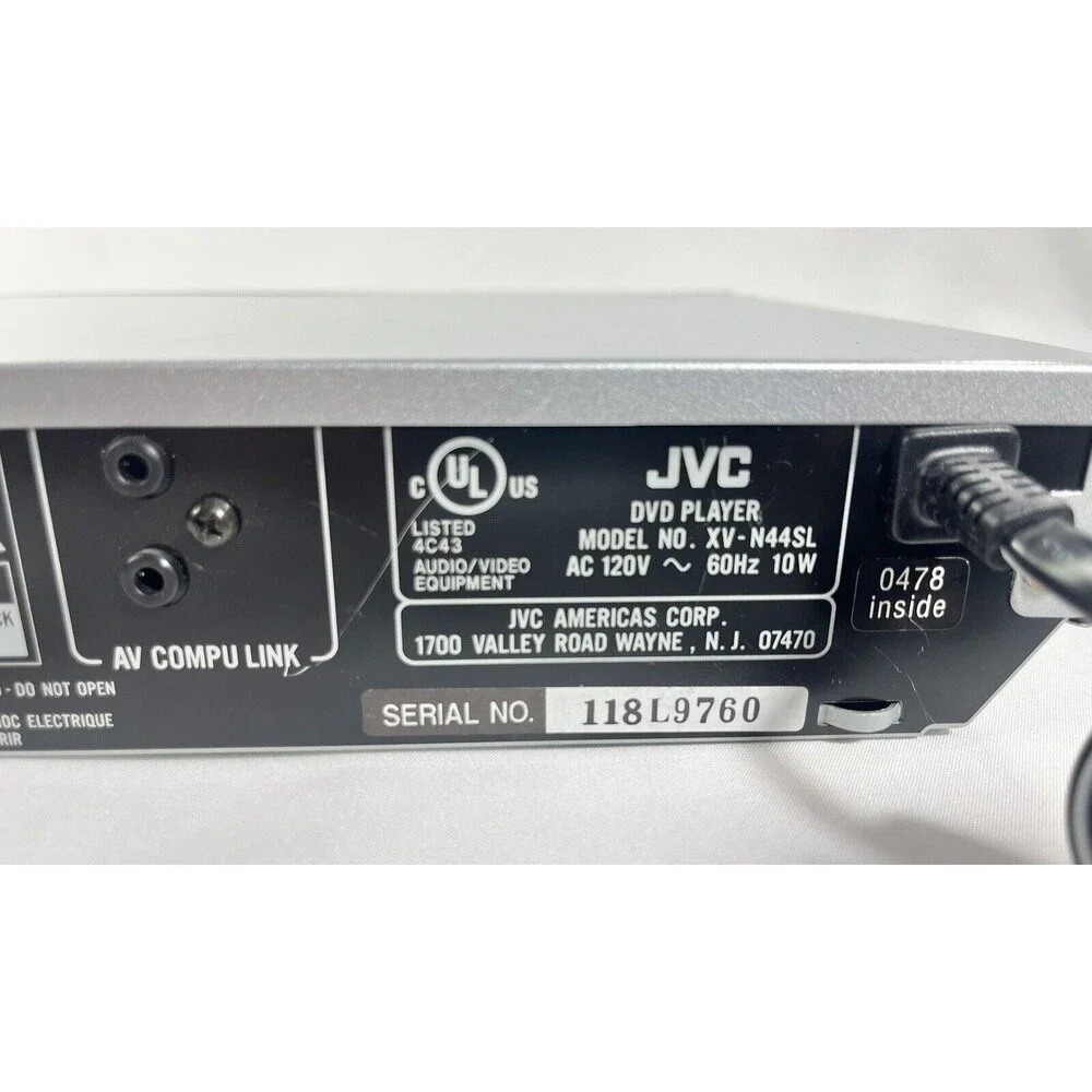 JVC XV-N44SL Silver DVD Player No Remote Tested Working